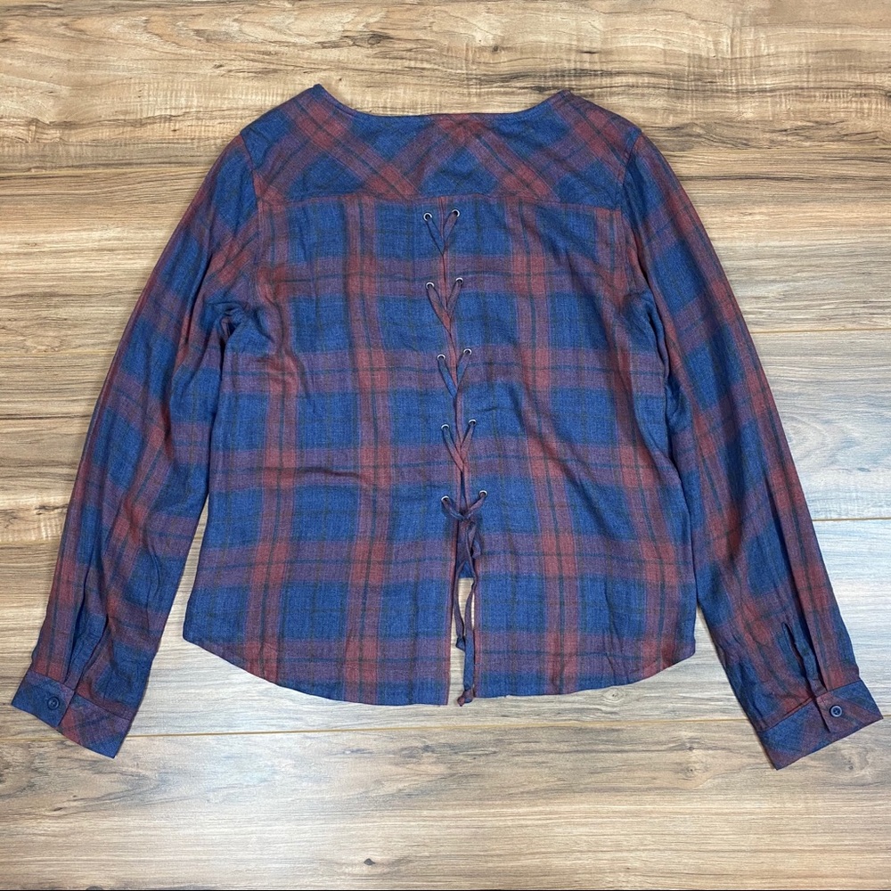 🍑Cloth & Stone Plaid Top - Picture 6 of 6
